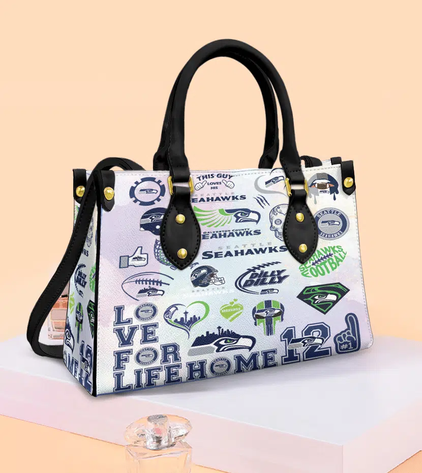 Seattle Seahawks White 3 Leather Handbag 1 Seattle Seahawks White 3 Leather Handbag