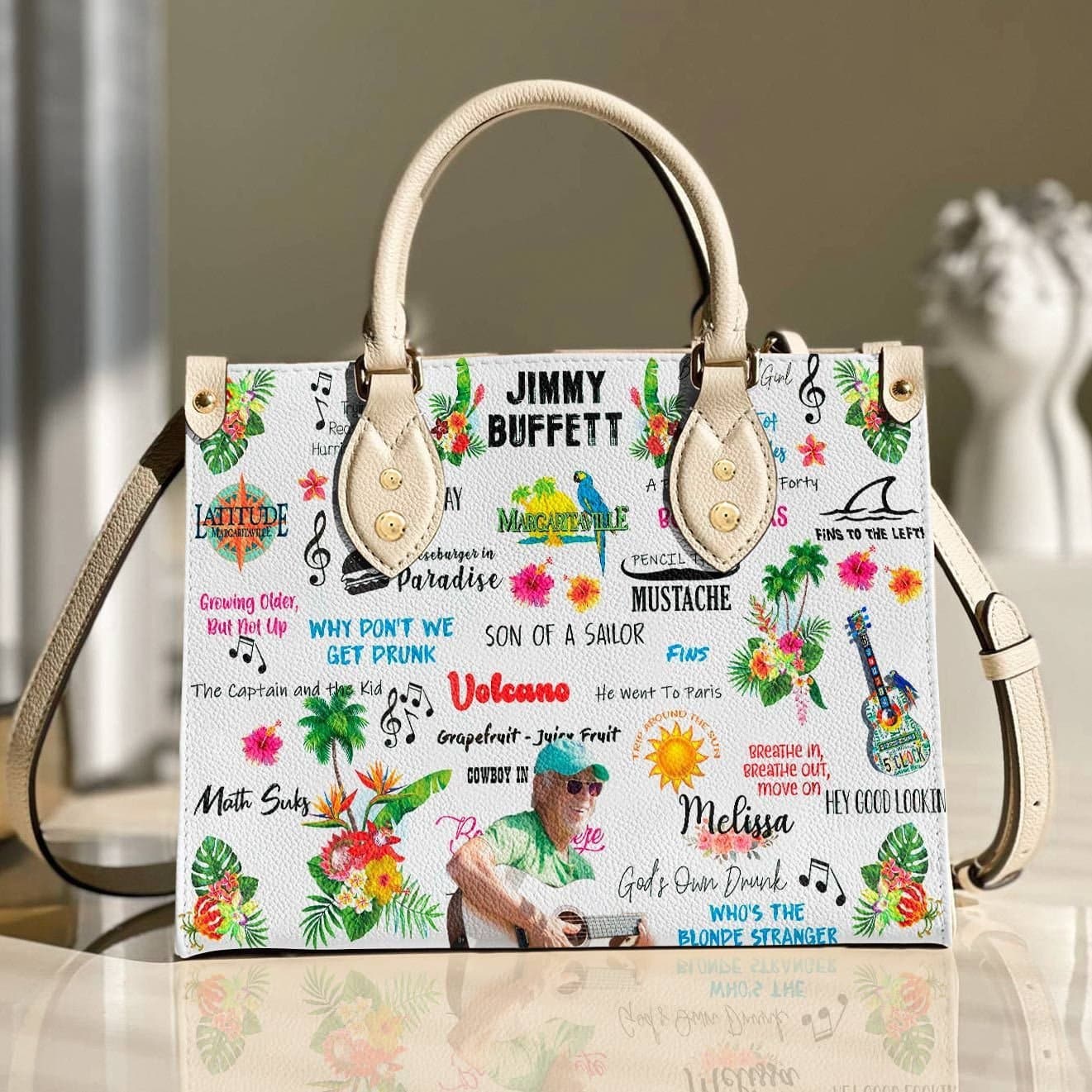 Jimmy Buffett Leather Handbag 1 Jimmy Buffett Leather Handbag