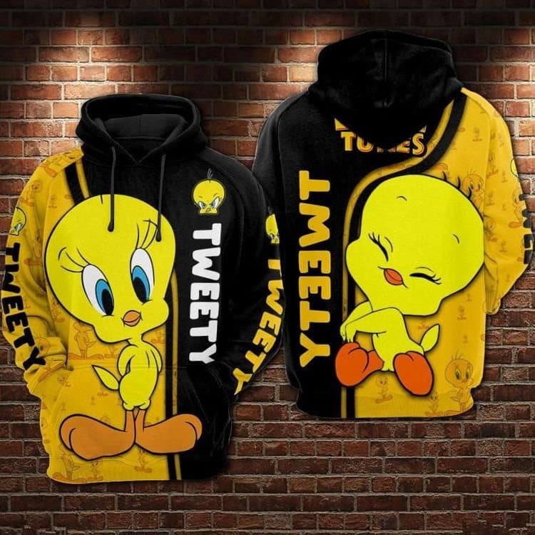 Tweety Bird 1 Hoodie Zip Hoodie 3D 1 Tweety Bird 1 Hoodie Zip Hoodie 3D