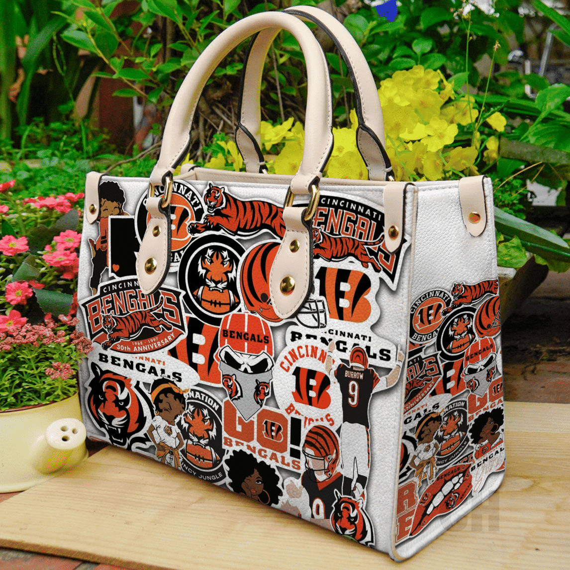 Cincinnati Bengals Leather Handbag 1 Cincinnati Bengals Leather Handbag