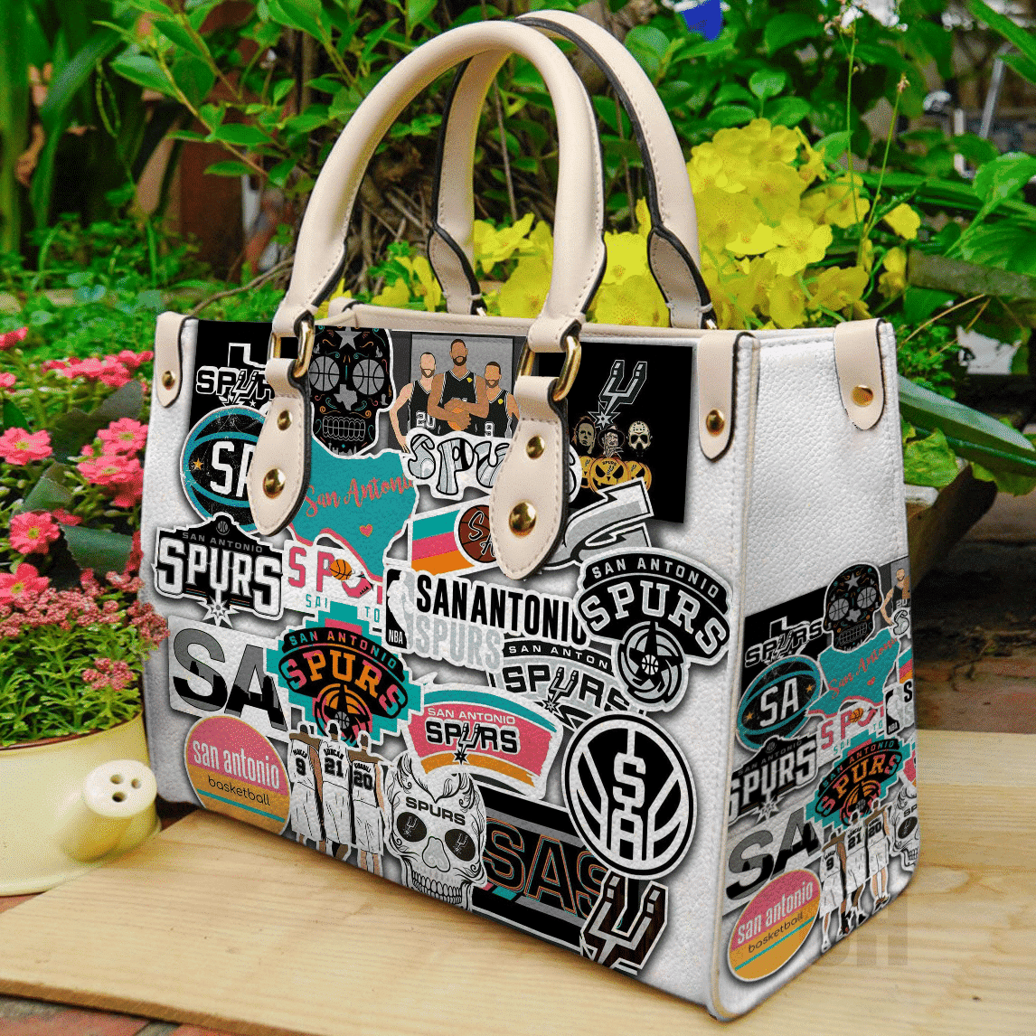 San Antonio Spurs Leather Handbag 1 San Antonio Spurs Leather Handbag