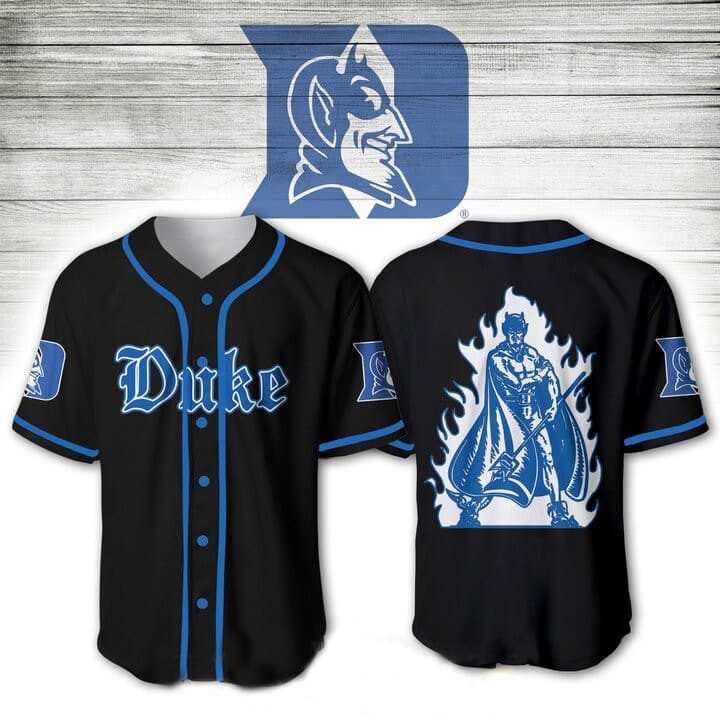 Duke Blue Devils 1 3D Baseball Jersey 1 Duke Blue Devils 1 3D Baseball Jersey