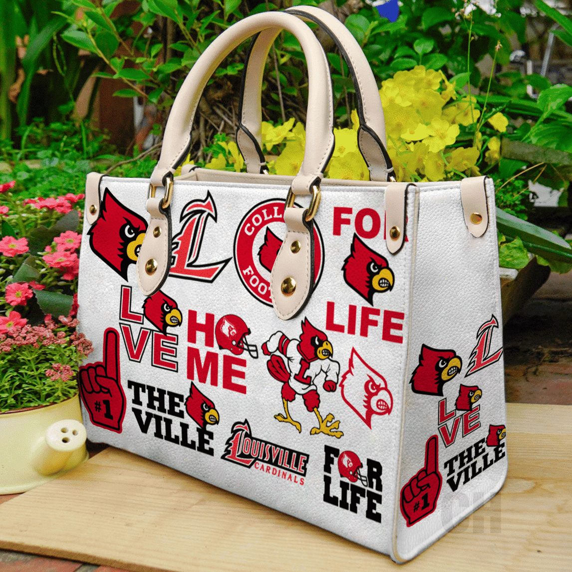 Louisville Cardinals Leather Handbag 1 Louisville Cardinals Leather Handbag