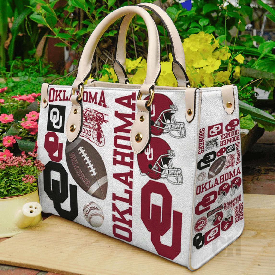 Oklahoma Sooners Leather Handbag 1 Oklahoma Sooners Leather Handbag