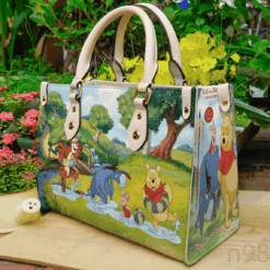Winnie The Pooh001 Leather Handbag