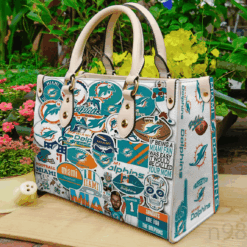 Miami Dolphins Leather Handbag