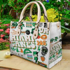 Miami Hurricanes Love A1 Leather Handbag