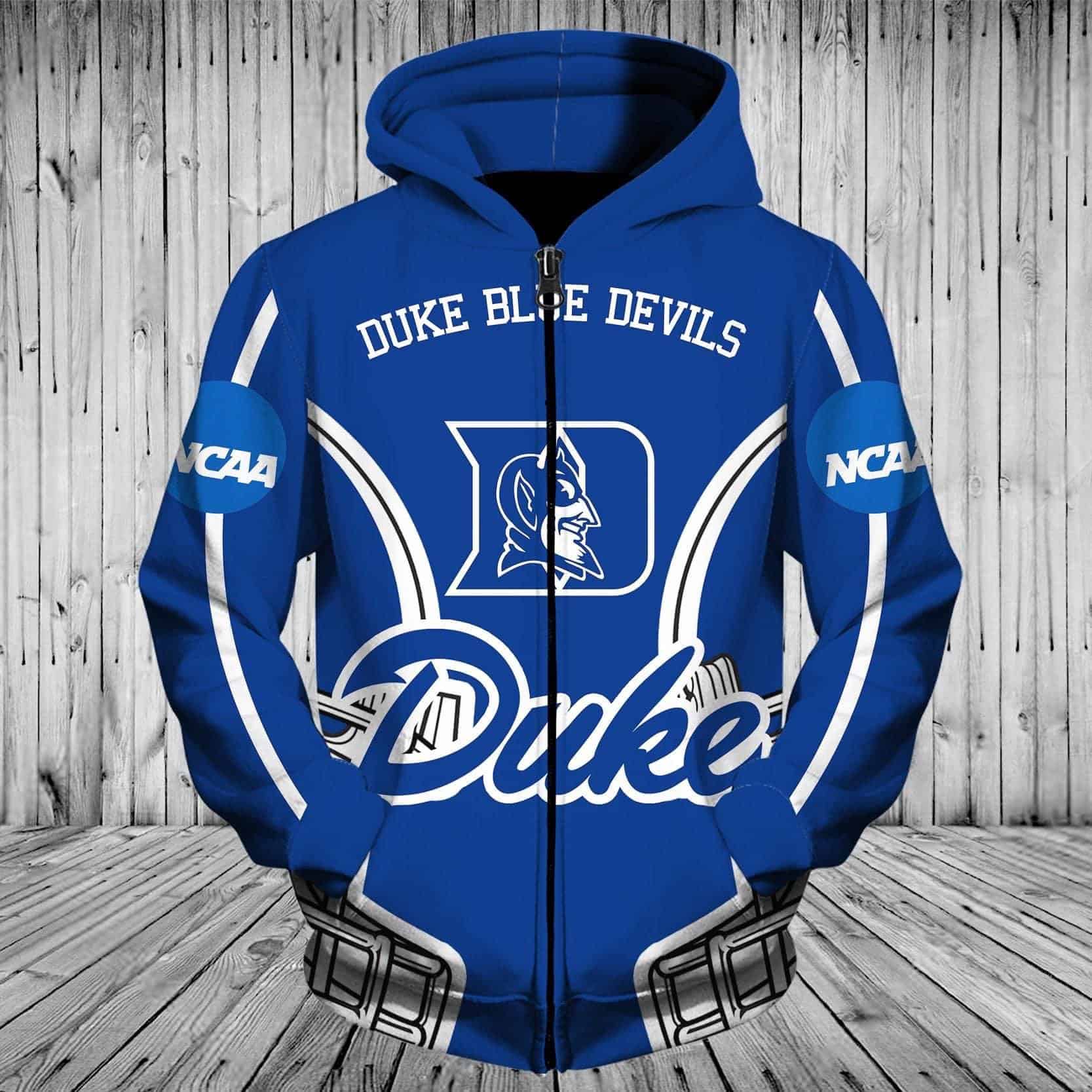 Duke Blue Devils 1 Hoodie Zip Hoodie 3D 1 Duke Blue Devils 1 Hoodie Zip Hoodie 3D