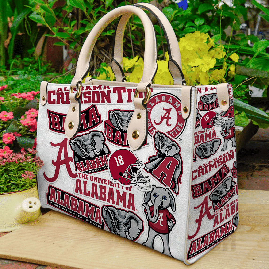 Alabama Crimson Tide Lover Leather Handbag 1 Alabama Crimson Tide Lover Leather Handbag