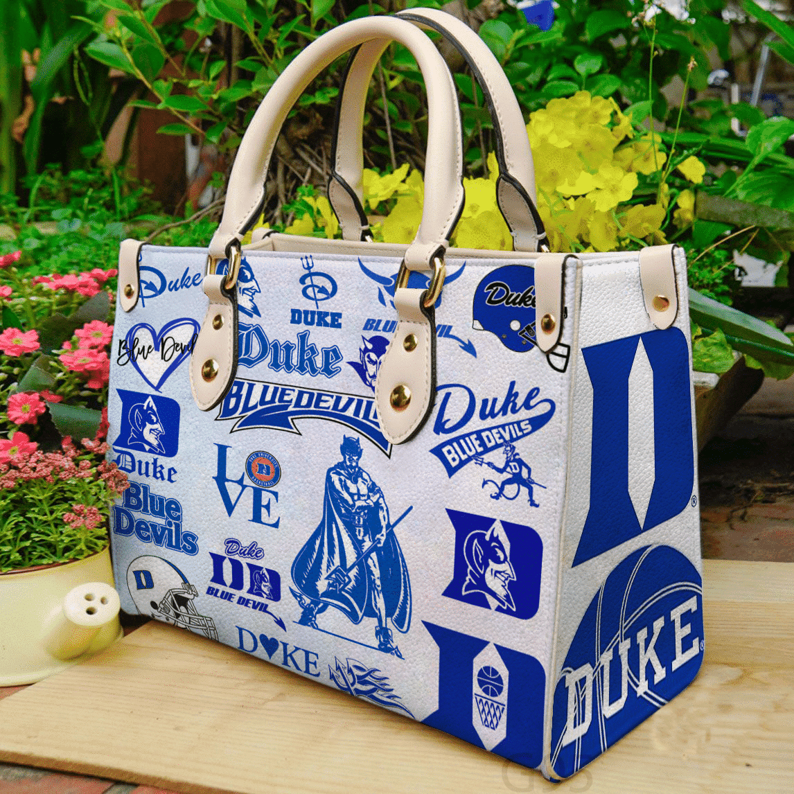 Duke Blue Devils 01 Leather Handbag 1 Duke Blue Devils 01 Leather Handbag