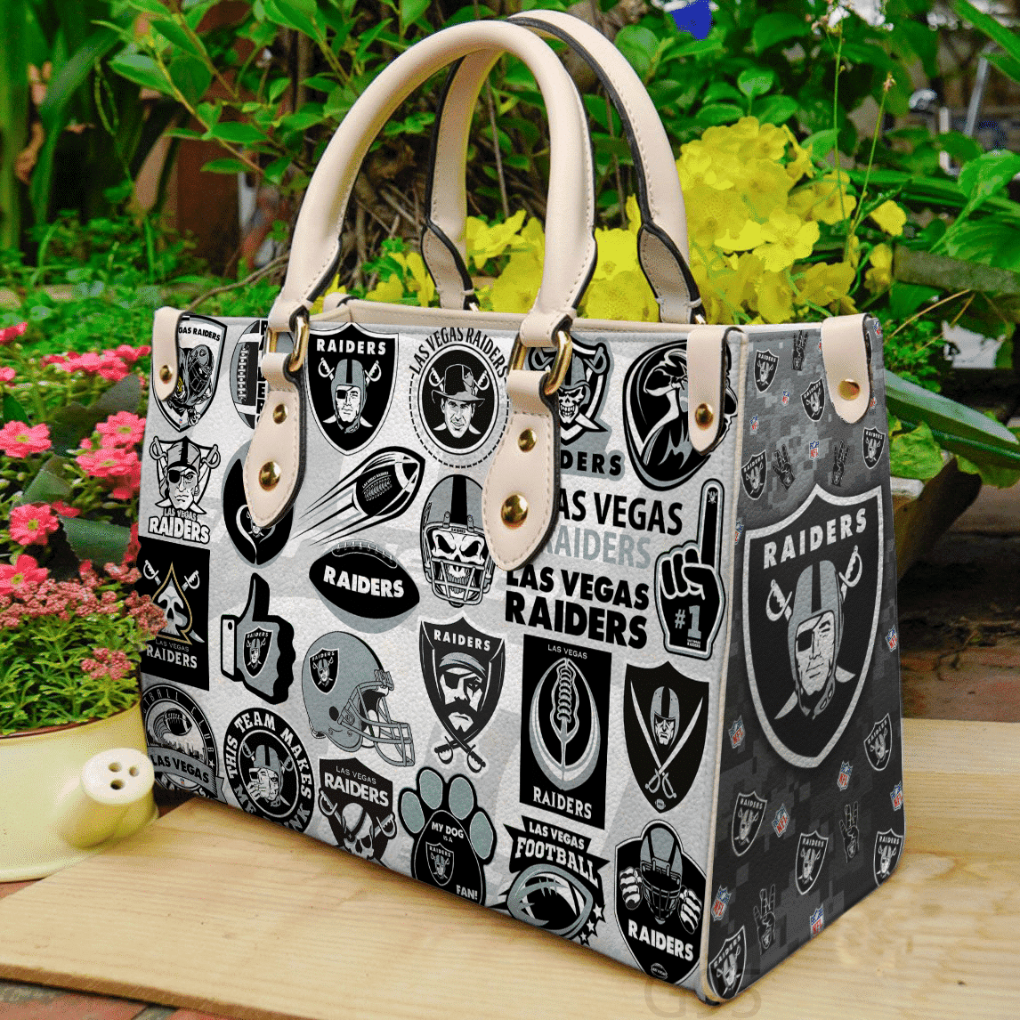Las Vegas Raiders 02 Leather Handbag 1 Las Vegas Raiders 02 Leather Handbag