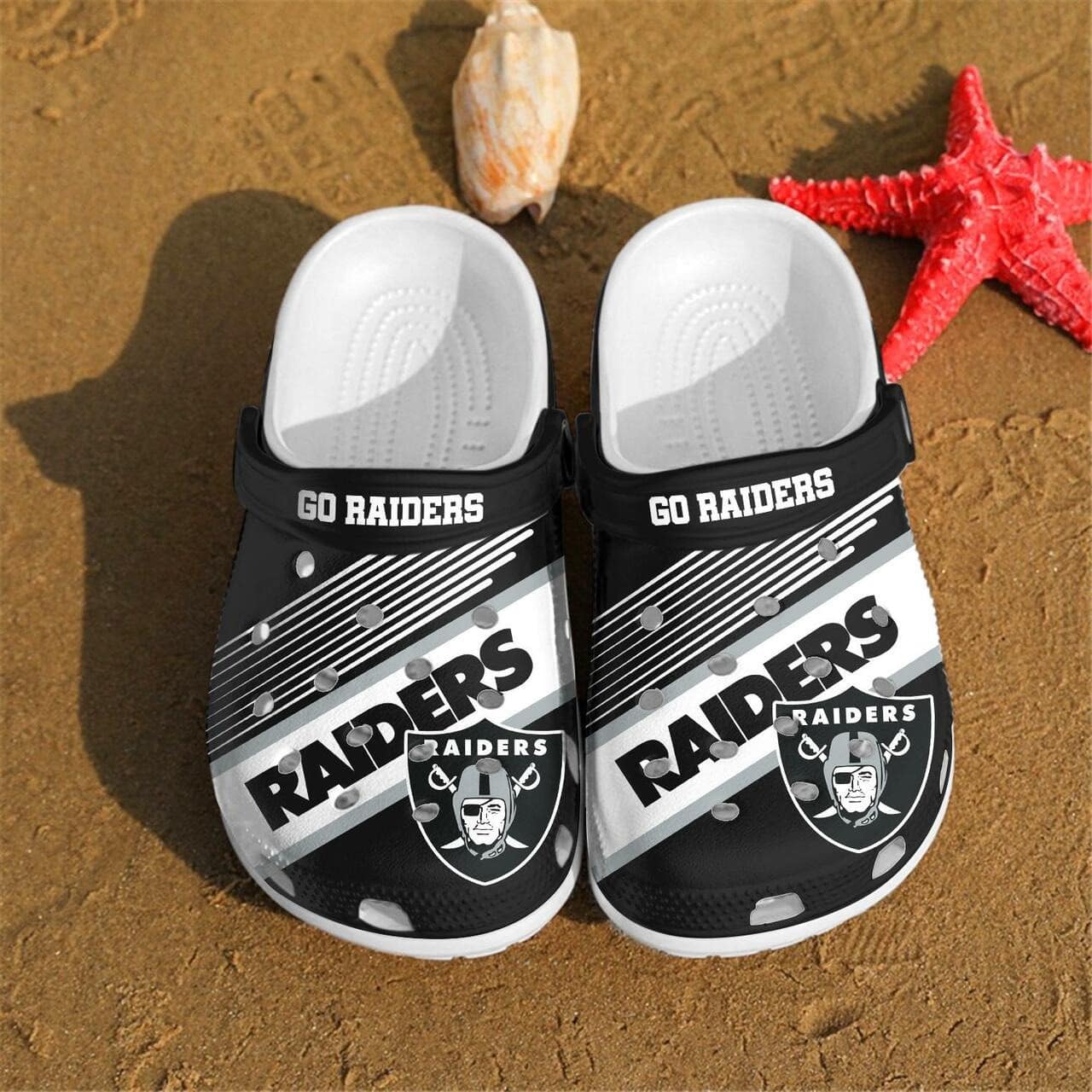 Las Vegas Raiders 2 Soft Clogs 1 Las Vegas Raiders 2 Soft Clogs