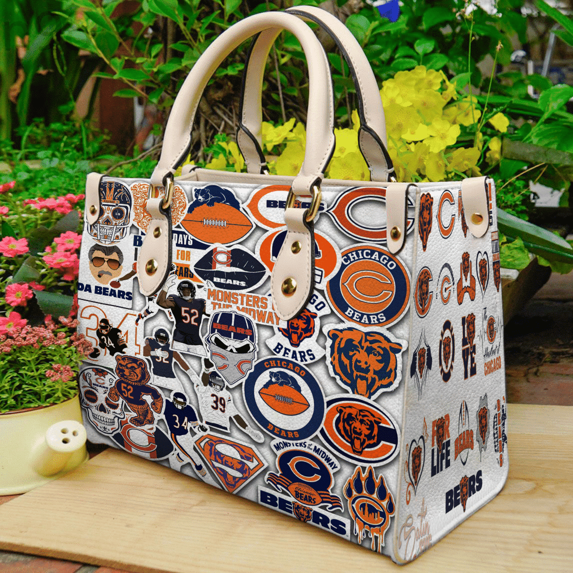 Chicago Bears Leather Handbag 1 Chicago Bears Leather Handbag