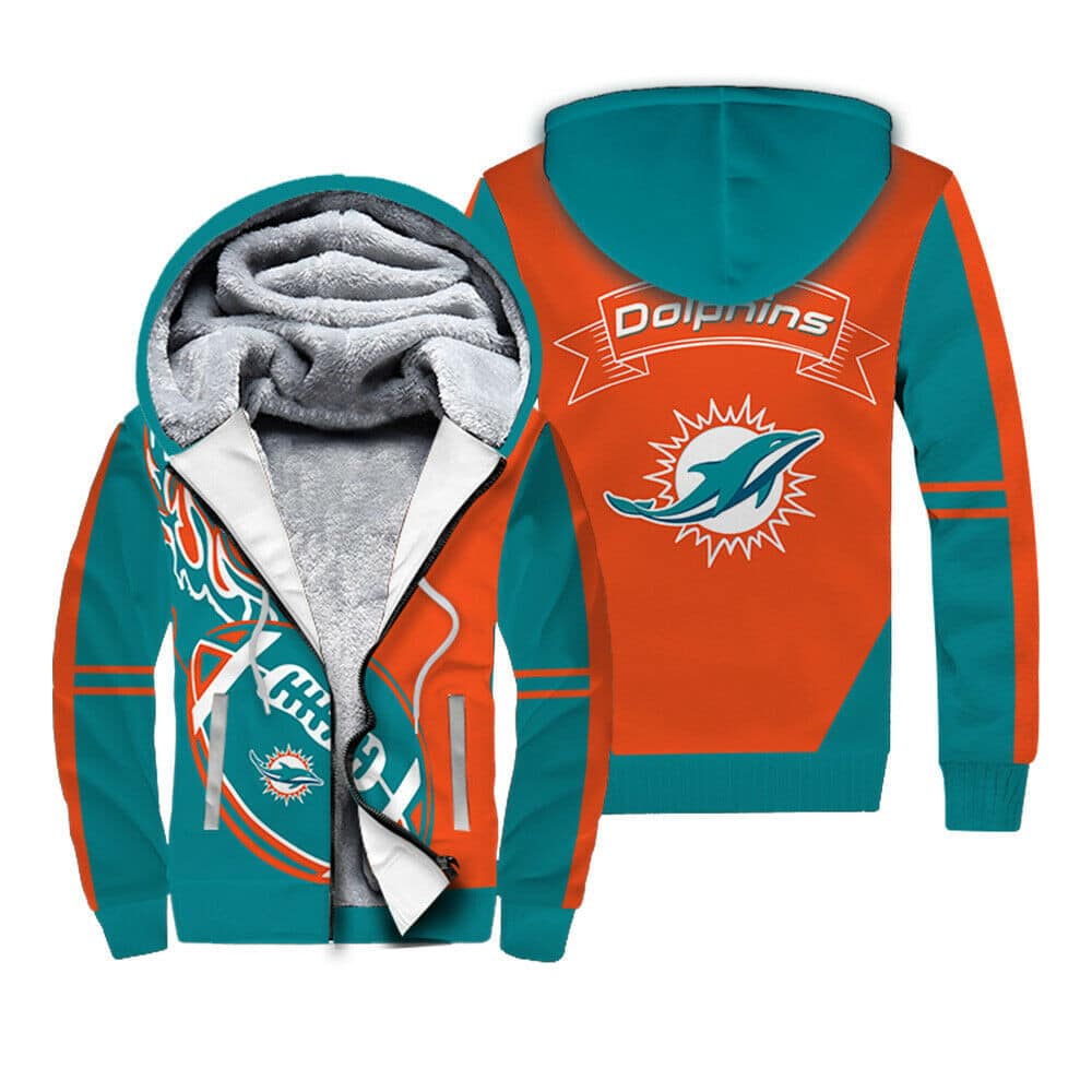 Miami Dolphins Fleece Jacket 1 Miami Dolphins Fleece Jacket