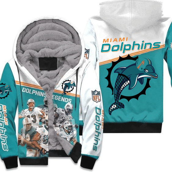 Miami Dolphins 1 Fleece Jacket 1 Miami Dolphins 1 Fleece Jacket