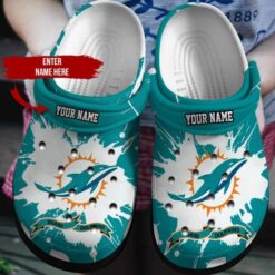 Miami Dolphins 4 Soft Clogs