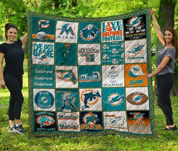 Miami Dolphins 3 Blanket 1 Miami Dolphins 3 Blanket