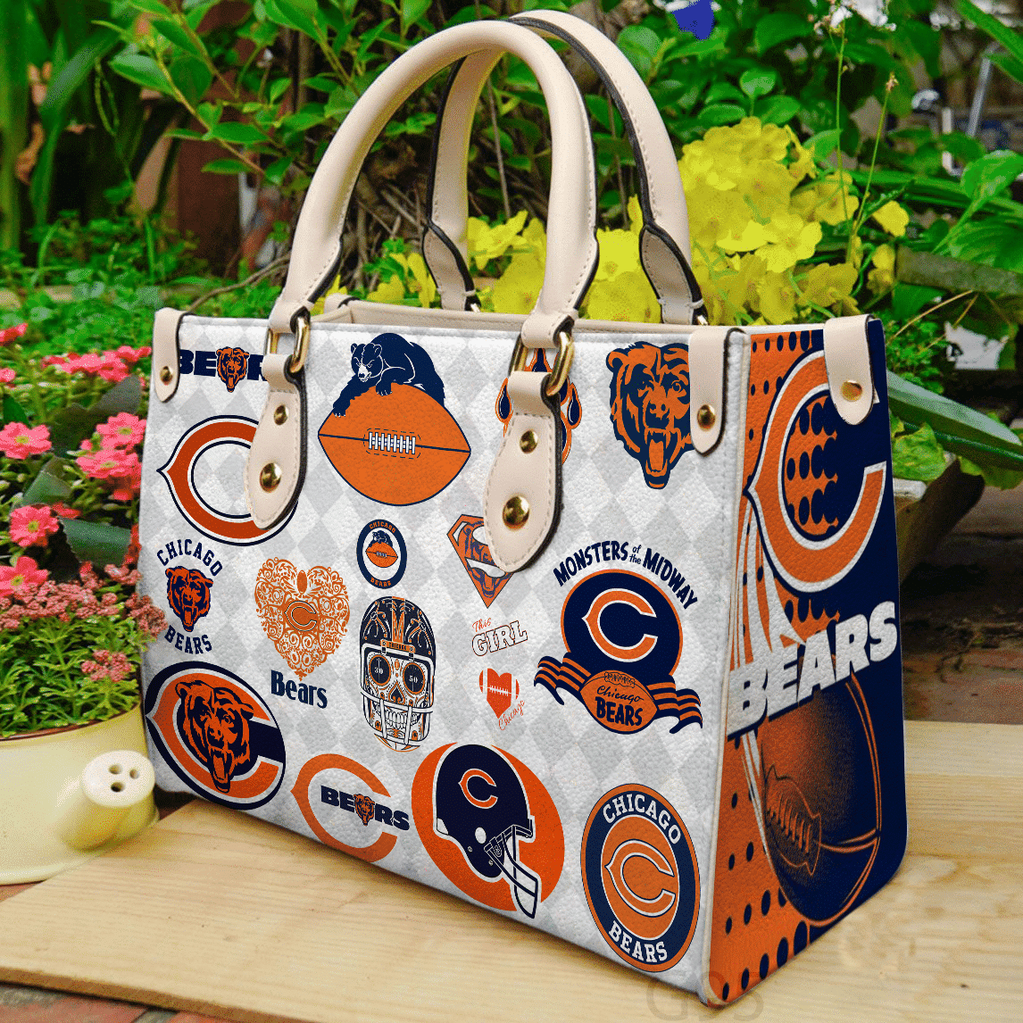 Chicago Bears Leather Handbag 1 Chicago Bears Leather Handbag
