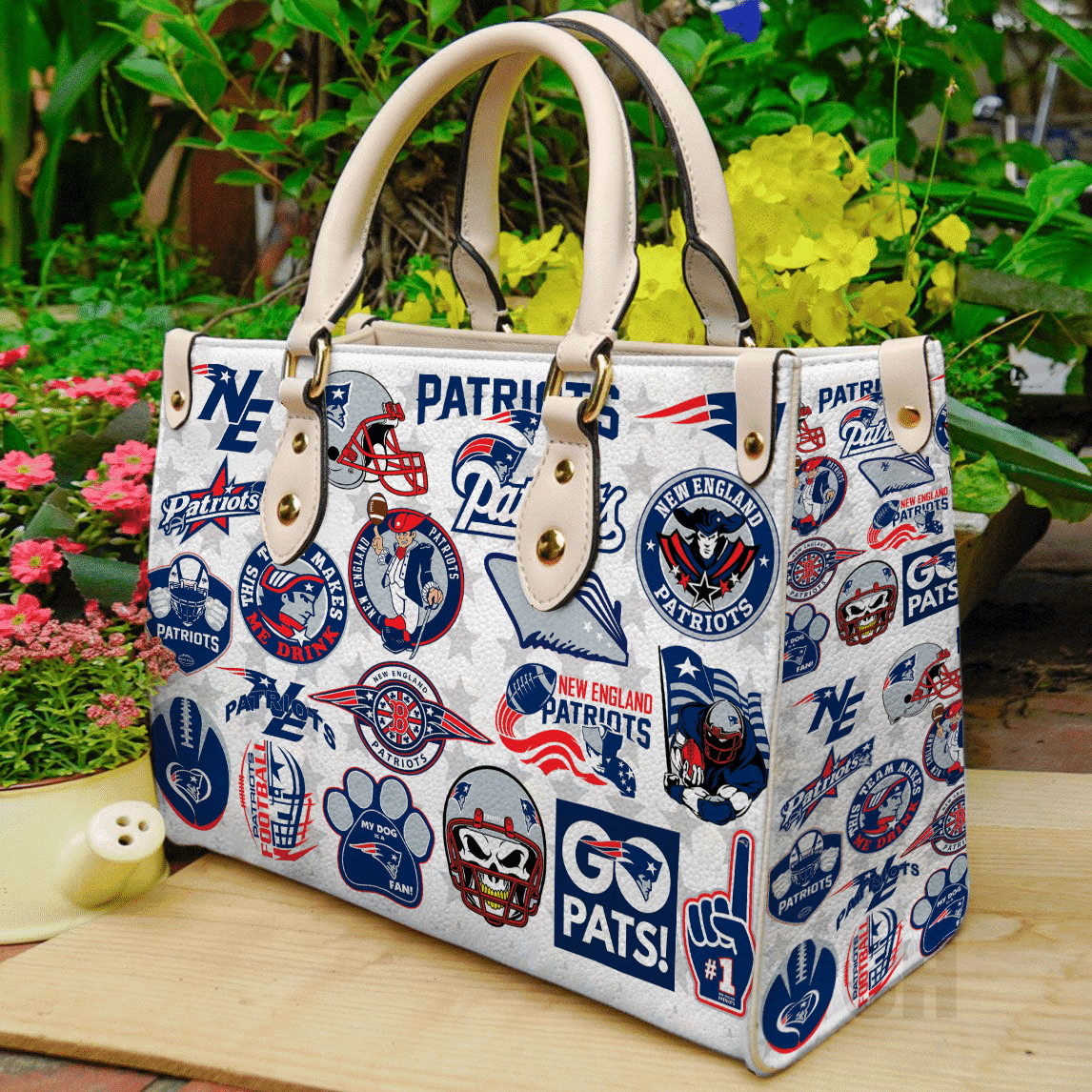New England Patriots Lover Leather Handbag 1 New England Patriots Lover Leather Handbag
