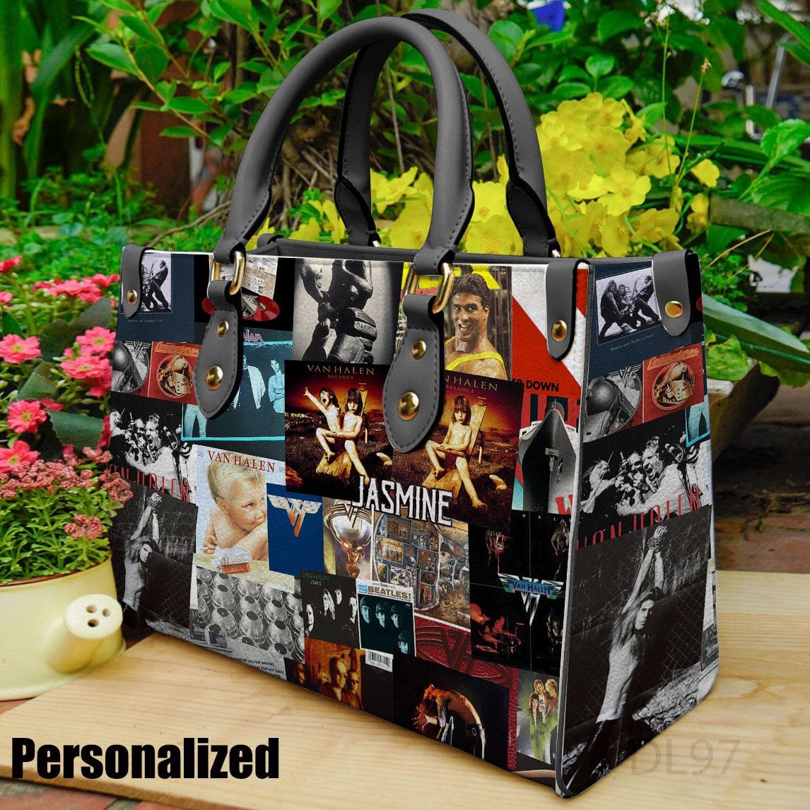 Van Halen Custom Name Leather Handbag 1 Van Halen Custom Name Leather Handbag