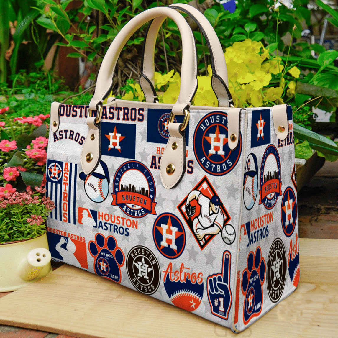 Houston Astros 1 Leather Handbag 1 Houston Astros 1 Leather Handbag