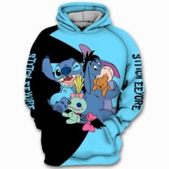 Stitch Love Hoodie Zip Hoodie 3D