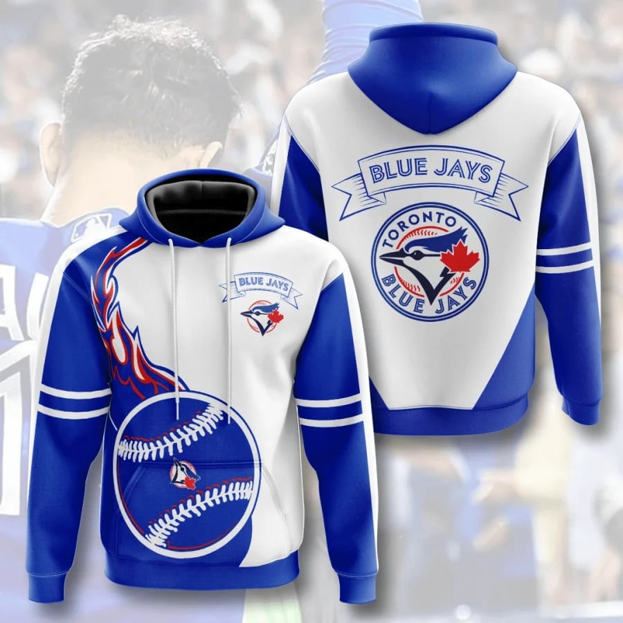 Toronto Blue Jays Hoodie Zip Hoodie 3D 1 Toronto Blue Jays Hoodie Zip Hoodie 3D