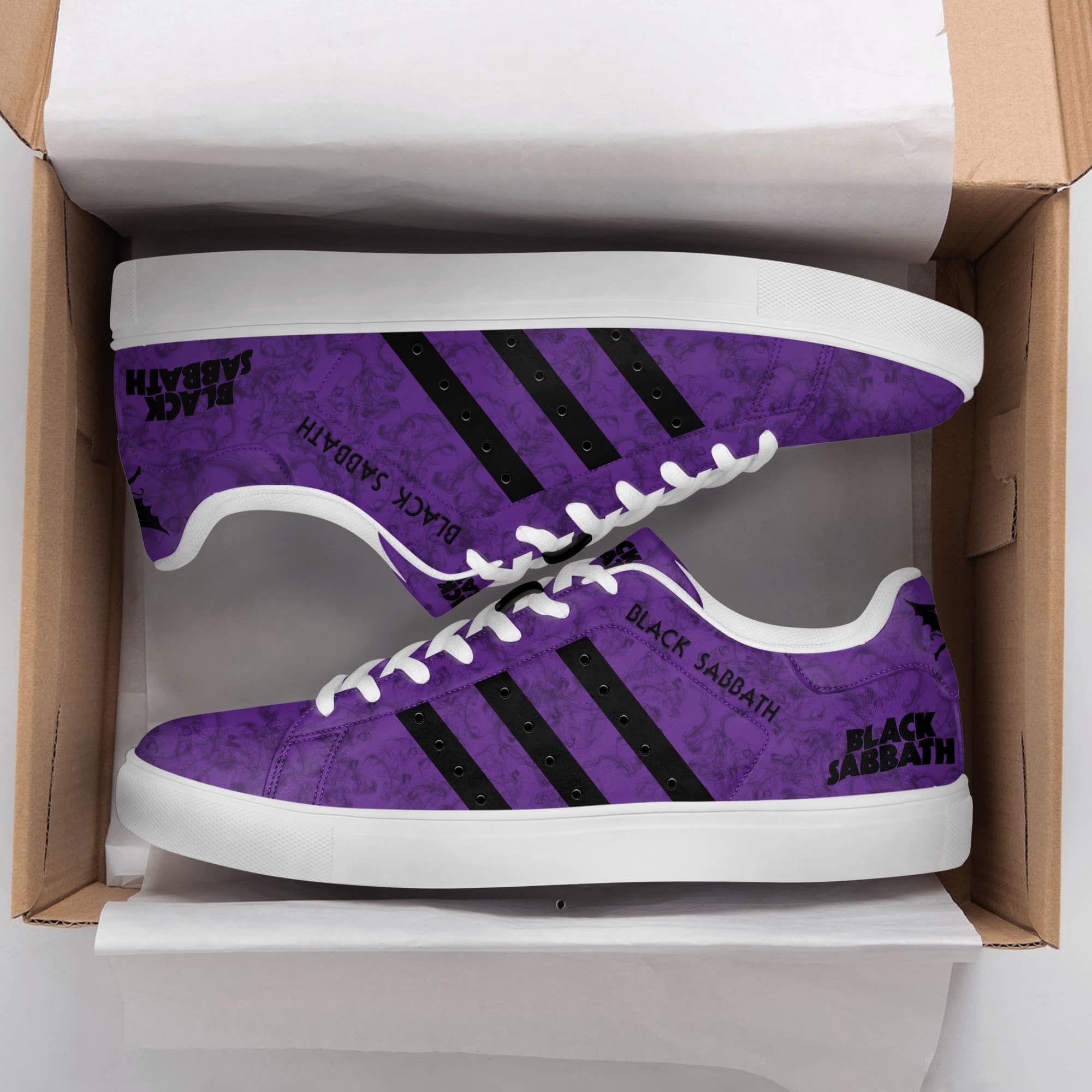 Black Sabbath Stan Smith Shoes 1 Black Sabbath Stan Smith Shoes