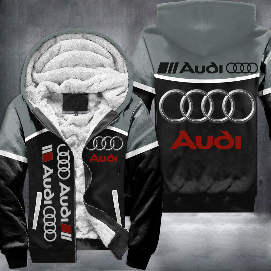 Audi Car Grey Fleece Jacket 1 Audi Car Grey Fleece Jacket