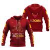AS Roma Hoodie Zip Hoodie 3D