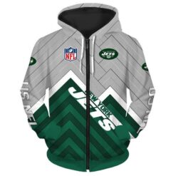 New York Jets Hoodie Zip Hoodie 3D