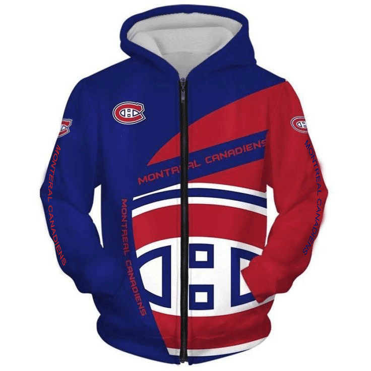 Montreal Canadiens 2 Hoodie Zip Hoodie 3D 1 Montreal Canadiens 2 Hoodie Zip Hoodie 3D