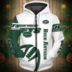 New York Jets 1 Hoodie Zip Hoodie 3D