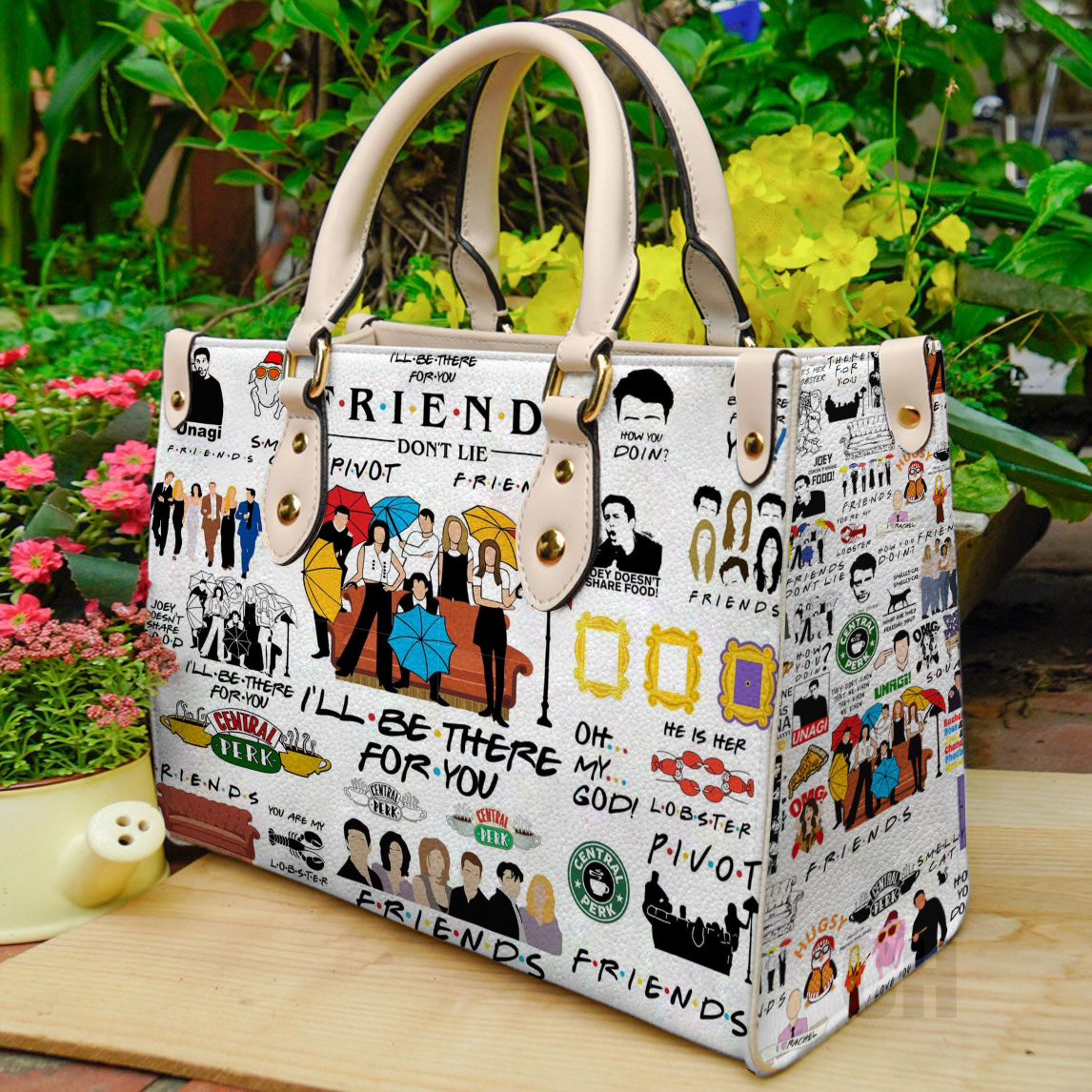 F.r.i.e.n.d.s 1 Leather Handbag 1 F.r.i.e.n.d.s 1 Leather Handbag