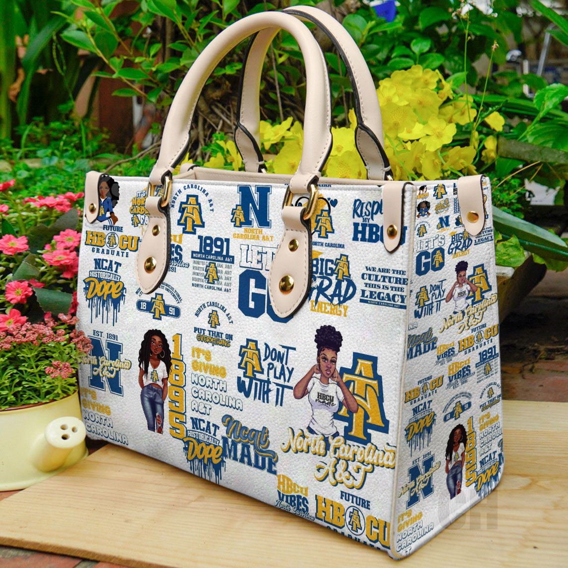 North Carolina A&t Aggies NC Leather Handbag 1 North Carolina A&t Aggies NC Leather Handbag