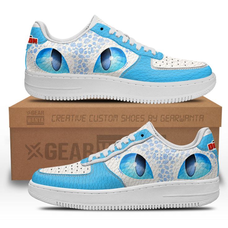 Train Dragon Light Fury Air Force Shoes 1 Train Dragon Light Fury Air Force Shoes