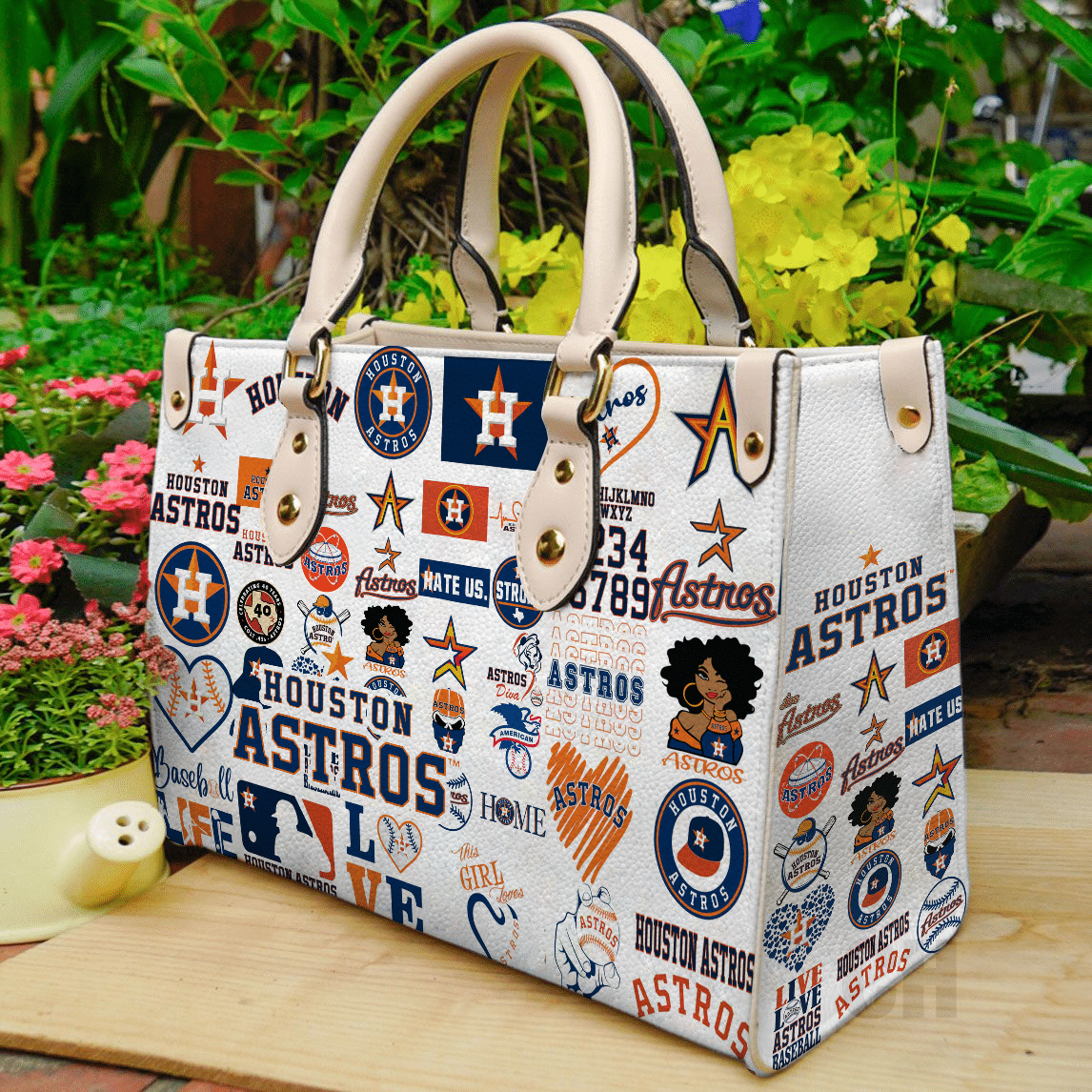 Houston Astros Leather Handbag 1 Houston Astros Leather Handbag