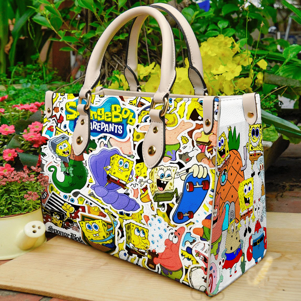 Spongebob Squarepants 1 Leather Handbag 1 Spongebob Squarepants 1 Leather Handbag