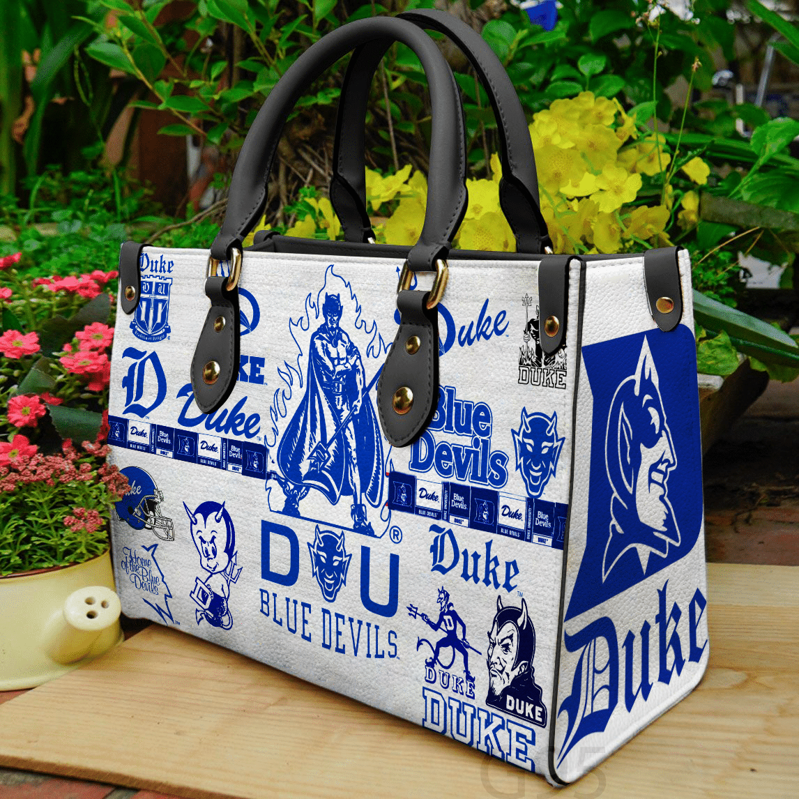 Duke Blue Devils Love I10 Leather Handbag 1 Duke Blue Devils Love I10 Leather Handbag