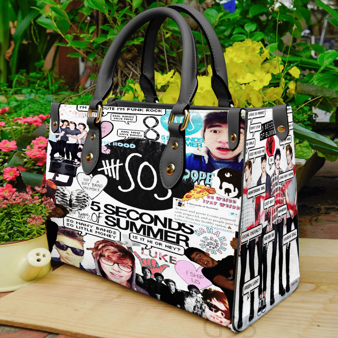 5 Seconds Of Summer Leather Handbag 1 5 Seconds Of Summer Leather Handbag