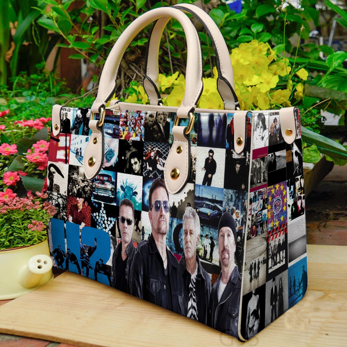 U2 Band Love Leather Handbag 1 U2 Band Love Leather Handbag