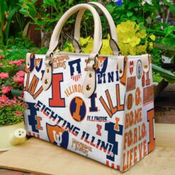 Illinois Fighting Illini Hand Leather Handbag