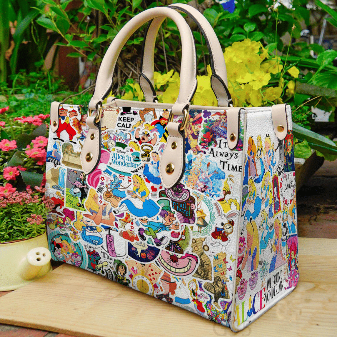Alice In Wonderland Leather Handbag 1 Alice In Wonderland Leather Handbag
