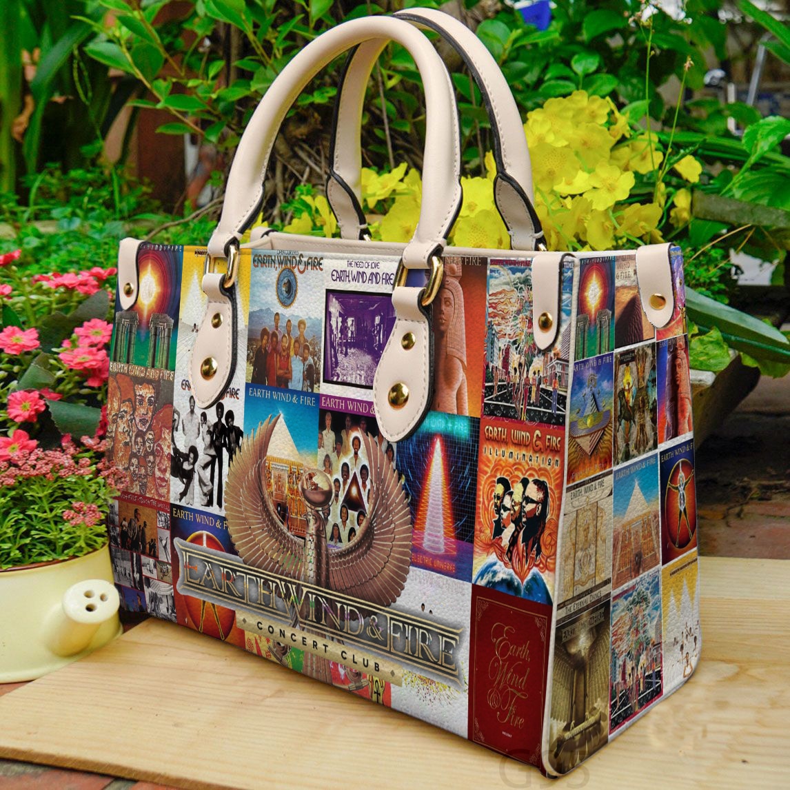 Earth Wind & Fire Leather Handbag 1 Earth Wind & Fire Leather Handbag