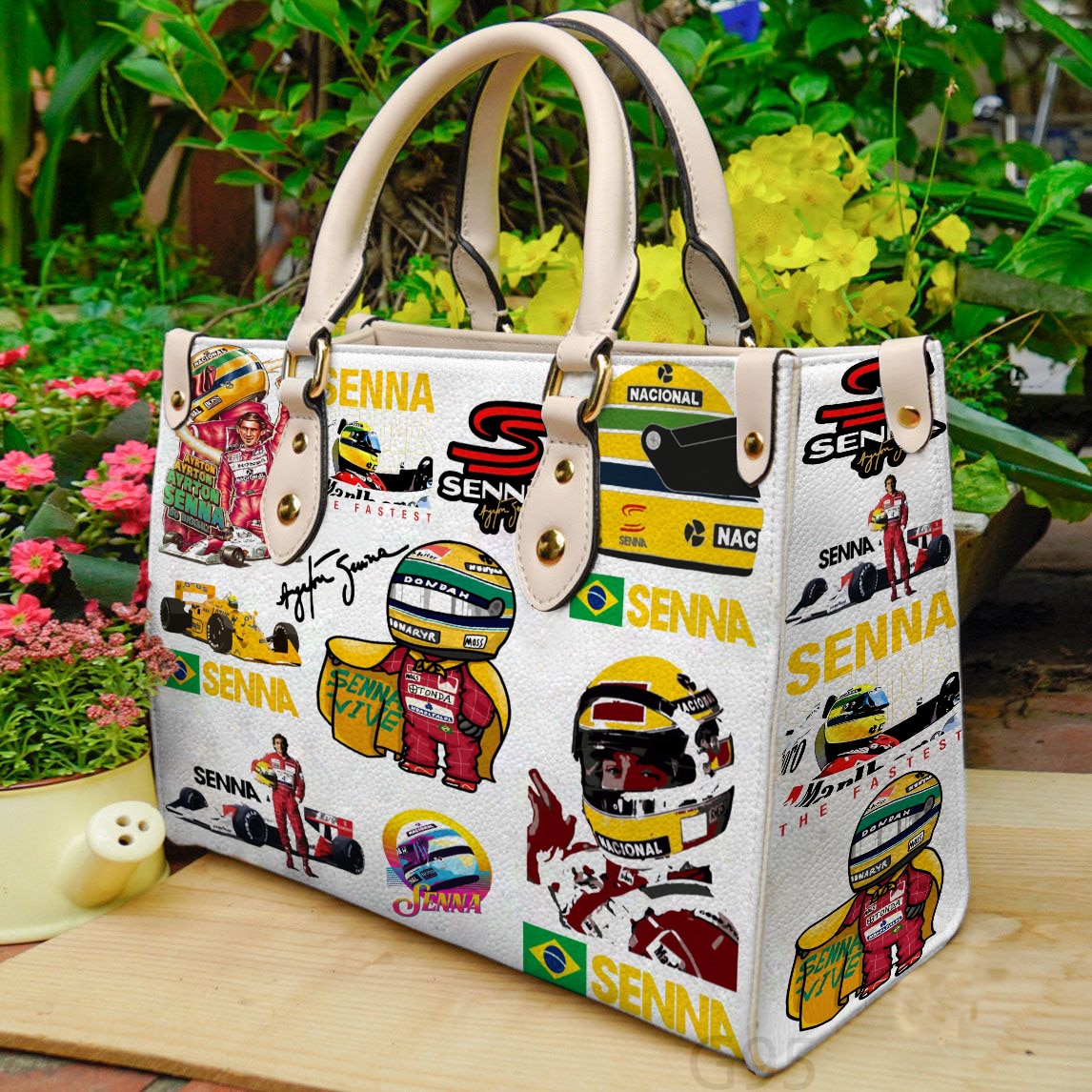 Ayrton Senna Hand Leather Handbag 1 Ayrton Senna Hand Leather Handbag