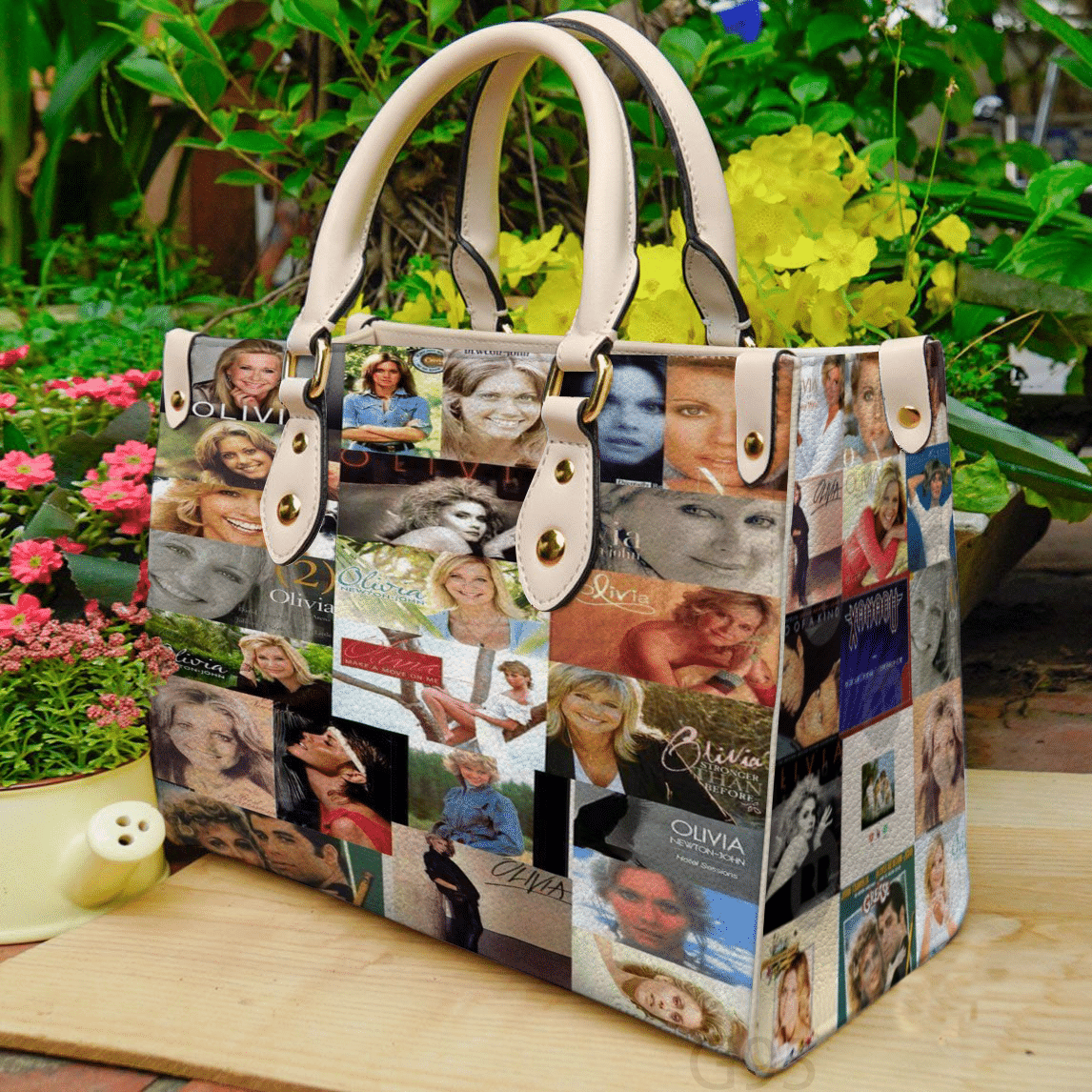 Olivia Newton John Hand Leather Handbag 1 Olivia Newton John Hand Leather Handbag