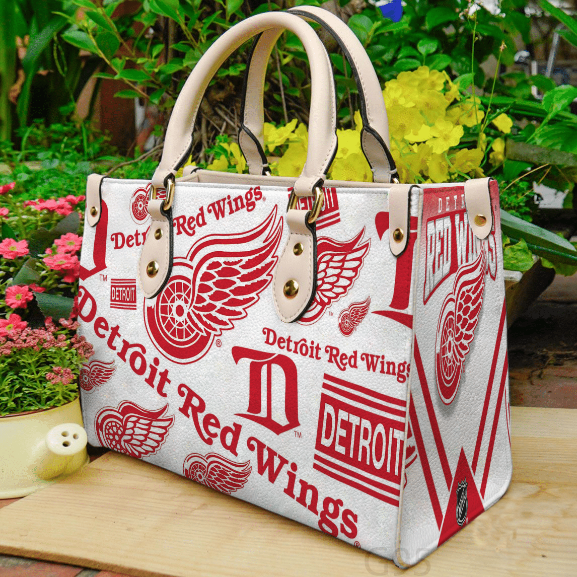 Detroit Red Wings A1 Leather Handbag 1 Detroit Red Wings A1 Leather Handbag
