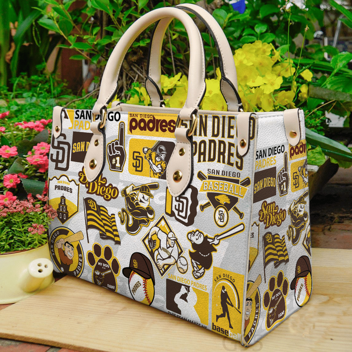 San Diego Padres Leather Handbag 1 San Diego Padres Leather Handbag