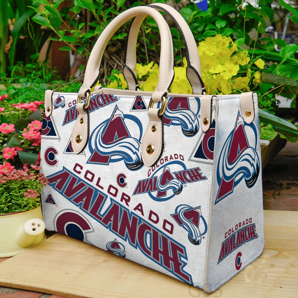 Colorado Avalanche A1 Leather Handbag 1 Colorado Avalanche A1 Leather Handbag