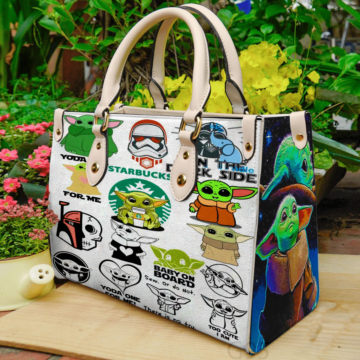 Baby Yoda Lover 2 Leather Handbag 1 Baby Yoda Lover 2 Leather Handbag